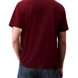 T-shirt Calvin Klein con logo frontale bordeaux