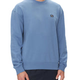 Felpa Calvin Klein in cotone logo badge azzurro
