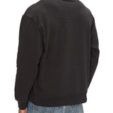 Felpa Calvin Klein in cotone logo badge nero