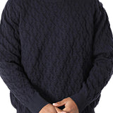 Girocollo Calvin Klein in maglia strutturata blu