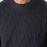 Girocollo Calvin Klein in maglia strutturata blu