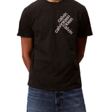 T-shirt Calvin Klein con stampa diagonale nero