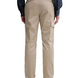 Pantaloni slim fit cargo in cotone kaki