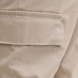 Pantaloni slim fit cargo in cotone kaki