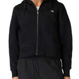 Felpa con cappuccio e zip oakport nero