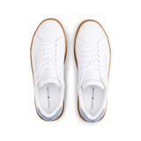 Sneakers con inserto a contrasto bianco/azzurro