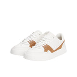 Sneaker con inserti a contrasto bianco/beige