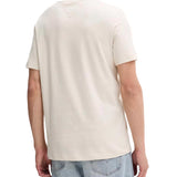 T-shirt Tommy Hilfiger con taschino e logo in cotone biologico beige