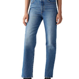 Jeans Ribcage Straight alla caviglia denim chiaro