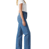 Jeans Ribcage Straight alla caviglia denim chiaro
