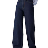 Ribcage Wide Leg Jeans denim scuro