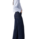 Ribcage Wide Leg Jeans denim scuro