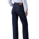 Ribcage Wide Leg Jeans denim scuro