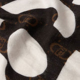 Stola 70x180 portalogo nero