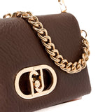 Borsa Liu Jo LaPuffy in similpelle martellata marrone