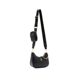 Borsa a tracolla Liu Jo con mini pouch e catena nero