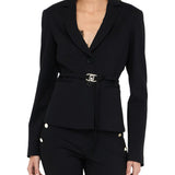 Giacca LiuJo con cintura logata nero