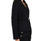 Giacca LiuJo con cintura logata nero