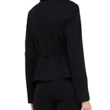 Giacca LiuJo con cintura logata nero