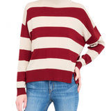 Lupetto LiuJo a righe rosso/beige