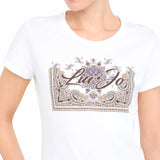 T-shirt LiuJo arab winter bianco