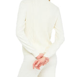 Lupetto LiuJo lavorato con mezza zip e bottoni latte