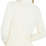 Lupetto LiuJo lavorato con mezza zip e bottoni latte