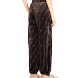 Pantaloni jogging in ciniglia cioccolato