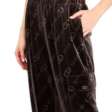 Pantaloni jogging in ciniglia cioccolato