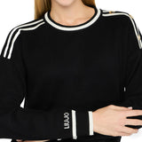 Girocollo LiuJo con profili a contrasto nero/bianco