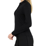 Polo LiuJo con bottoni oro nero