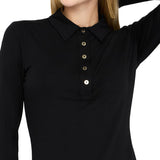 Polo LiuJo con bottoni oro nero