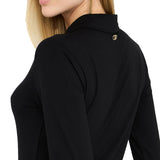 Polo LiuJo con bottoni oro nero