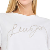 T-shirt LiuJo chains bianco