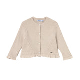 Cardigan con bottoni lungo tricot beige