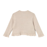 Cardigan con bottoni lungo tricot beige