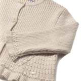 Cardigan con bottoni lungo tricot beige