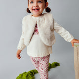 Completo tre pezzi (gilet+t-shirt+leggings) rosa