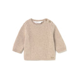 Girocollo neonato lavorato sabbia