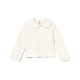 Completo neonata con gilet ricamato, camicia e pantaloni blu