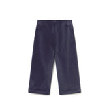 Completo neonata con gilet ricamato, camicia e pantaloni blu