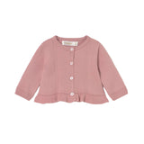 Completo cardigan, body e gonna neonata rosa