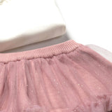 Completo cardigan, body e gonna neonata rosa