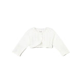 Cardigan corto neonata ecrù