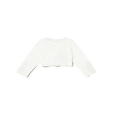 Cardigan corto neonata ecrù