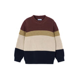 Girocollo manica lunga colorblock prugna