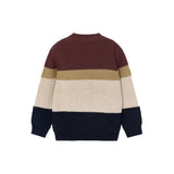 Girocollo manica lunga colorblock prugna