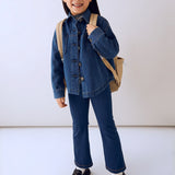 Jeggins flare denim scuro