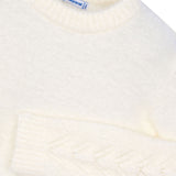 Girocollo peluche bambina ecrù