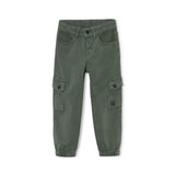 Pantalone cargo stretch bambino verde